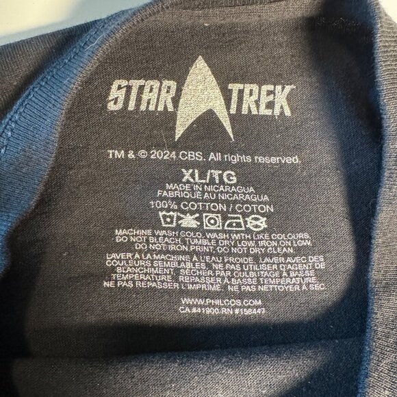 Star Trek Spock Live Long and Prosper Black T Shirt Men’s XL/TG - Picture 6 of 6